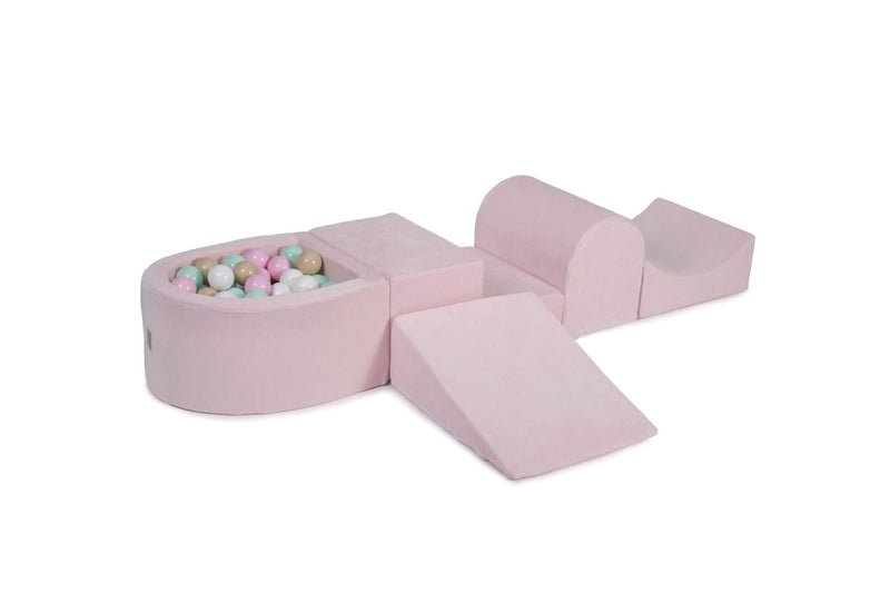 Spielset mit Bällebad und Bällen in rosa